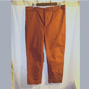 Everlane Burnt Orange Cotton Trousers Size 14
